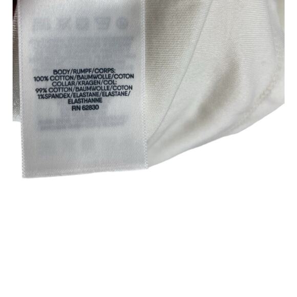 Lands' End Polo Shirt Womens Large Bird White Orange Cotton Preppy Whimsical - Picture 5 of 7